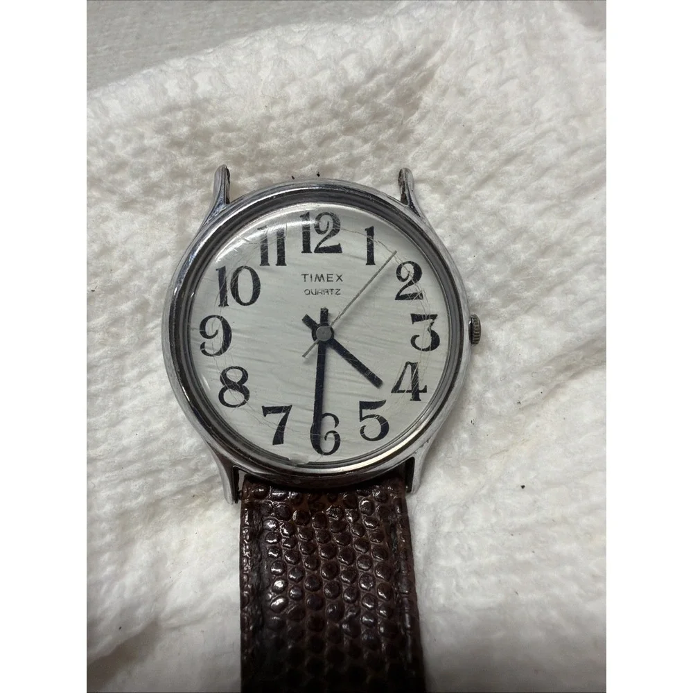 Vintage TIMEX Mercury Easy Reader Taiwan Men's 34mm Watch Movement PARTS REPAIR